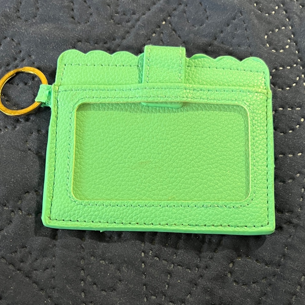 Light turquoise Card Holder with Key Ring